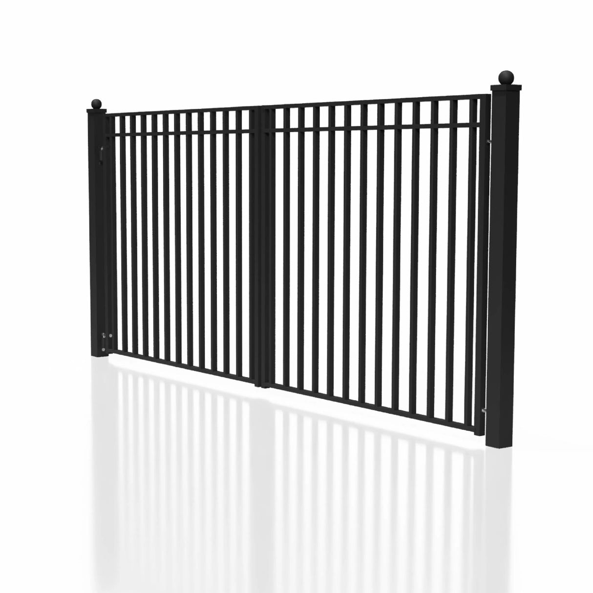 Aleko Steel Dual Swing Driveway Gate - MADRID Style - 14 x 6 Feet