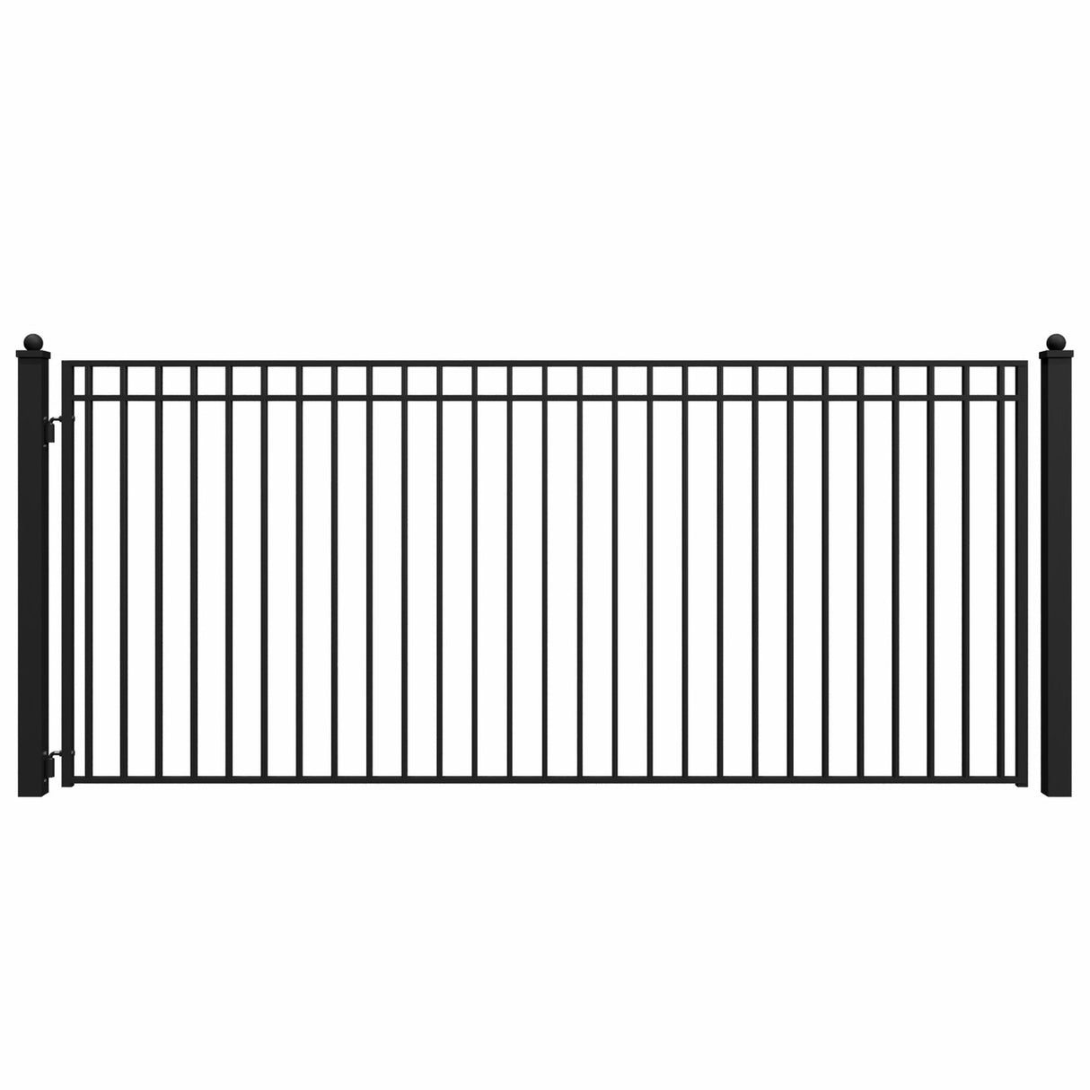 Aleko Steel Single Swing Driveway Gate - MADRID Style - 14 x 6 Feet