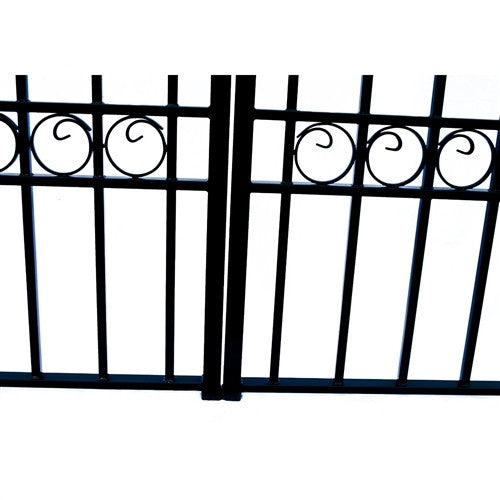 Aleko Steel Dual Swing Driveway Gate - OSLO Style - 14 x 6 Feet
