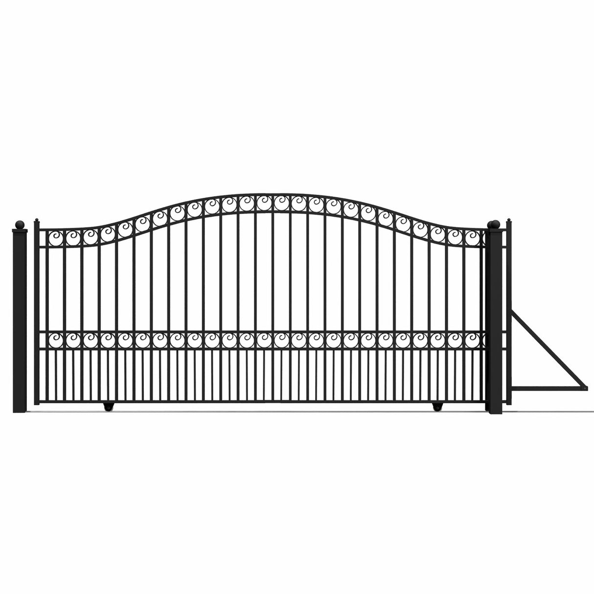 Aleko Steel Sliding Driveway Gate - PARIS Style - 14 x 6 Feet
