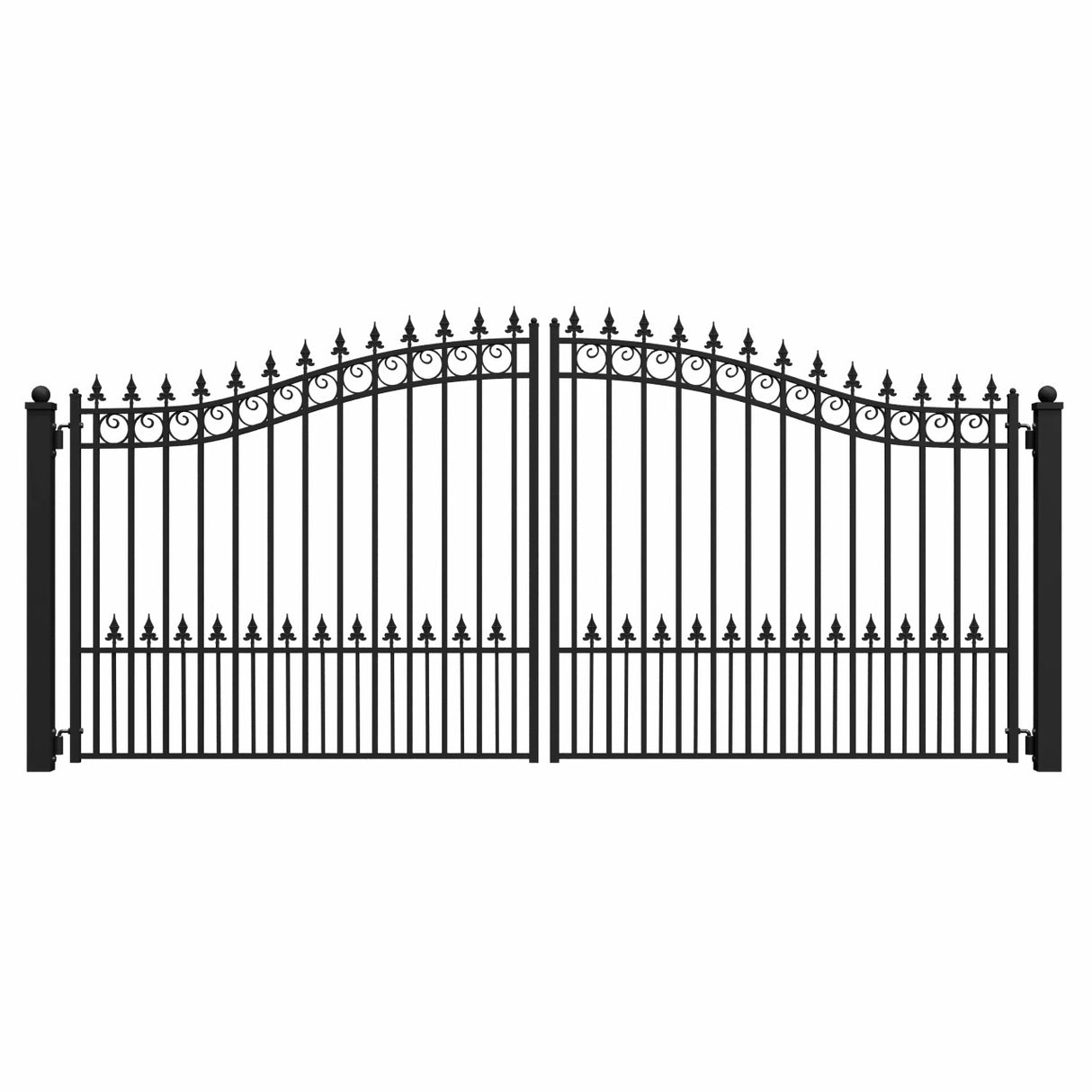 Aleko Steel Dual Swing Driveway Gate - PRAGUE Style - 14 x 6 Feet