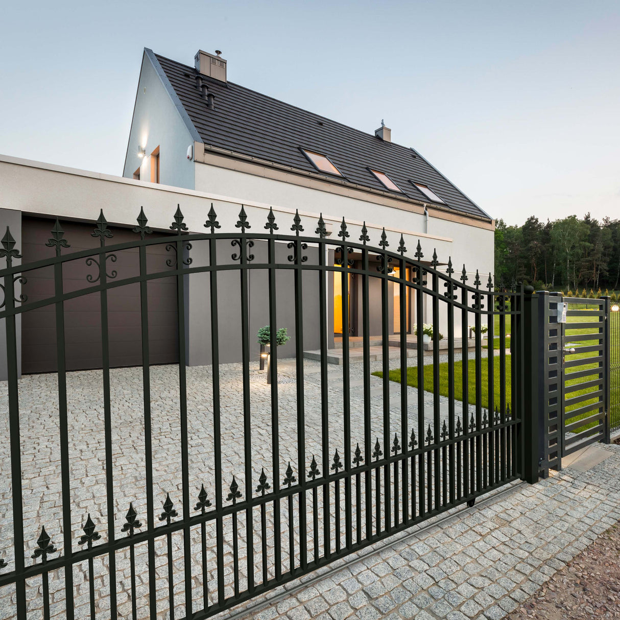 Aleko Steel Sliding Driveway Gate - ST.LOUIS Style - 14 x 6 Feet