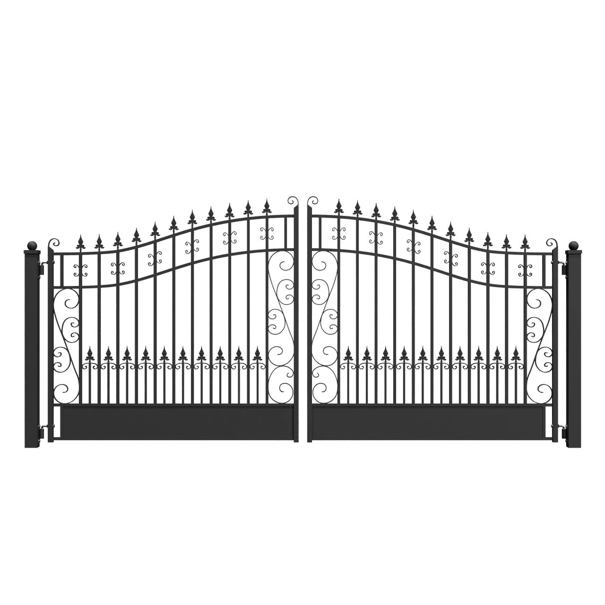 Aleko Steel Dual Swing Driveway Gate - VENICE Style - 14 x 6 Feet