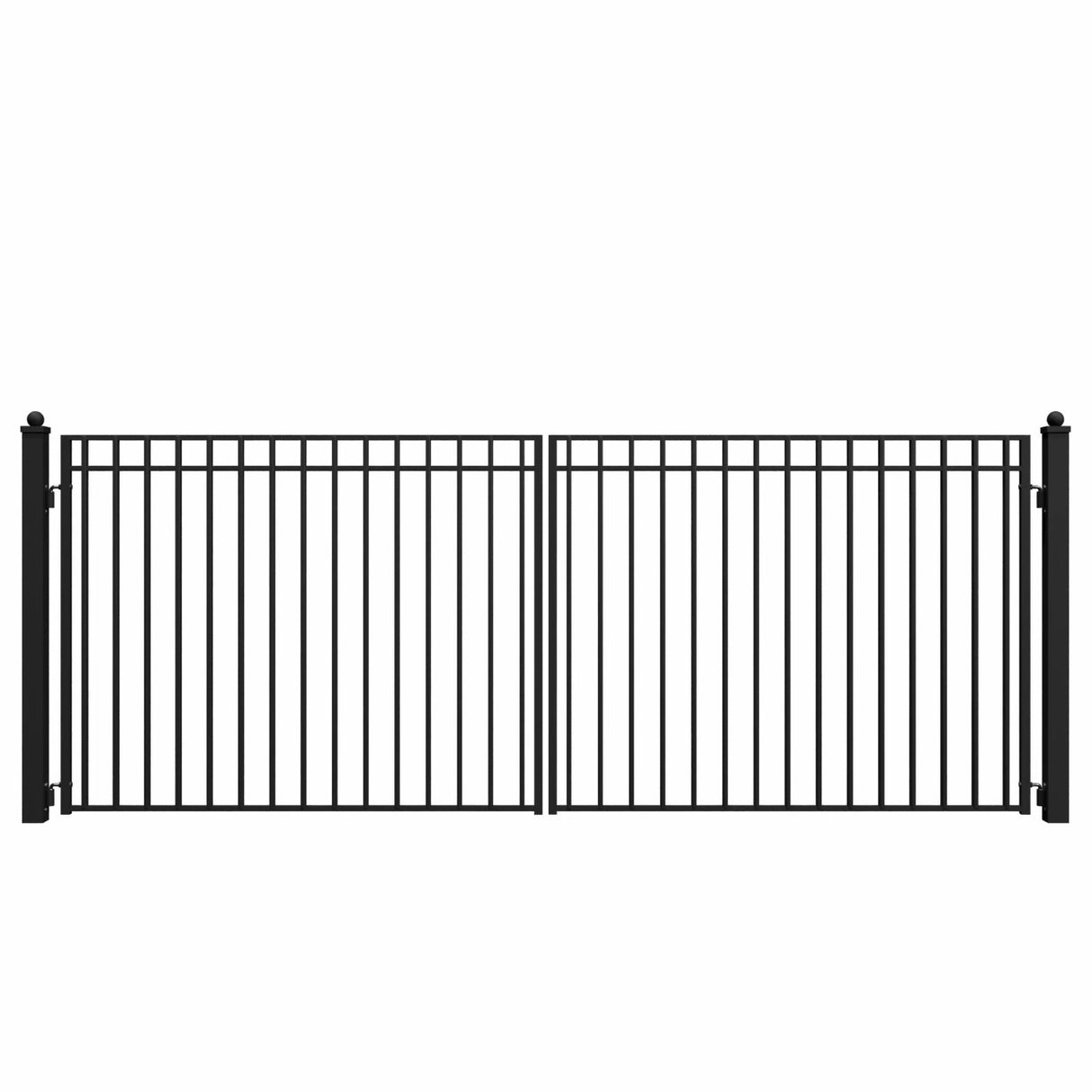 Aleko Steel Dual Swing Driveway Gate - MADRID Style - 16 x 6 Feet