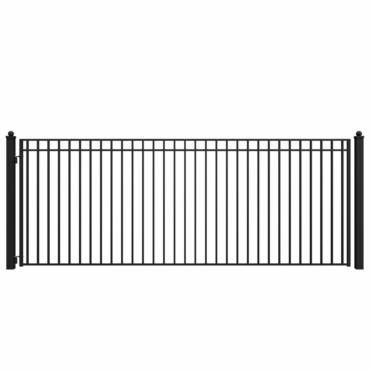 Aleko Steel Single Swing Driveway Gate - MADRID Style - 16 x 6 Feet