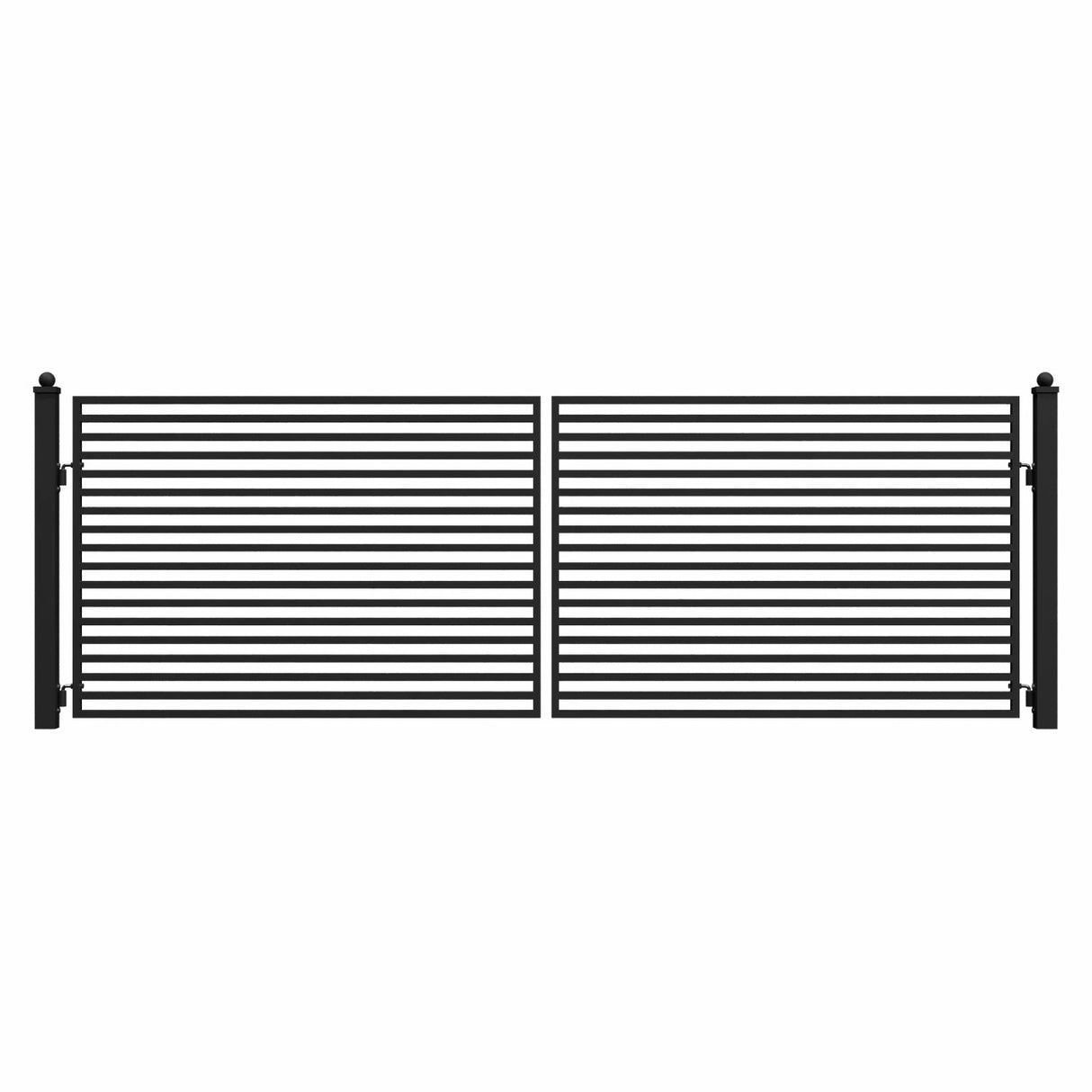 Aleko Steel Dual Swing Driveway Gate - MILAN Style - 16 x 6 Feet