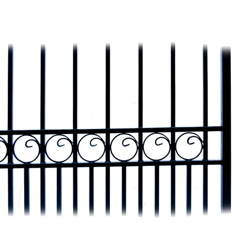 Aleko Steel Dual Swing Driveway Gate - MANHATTAN Style - 16 x 6 Feet