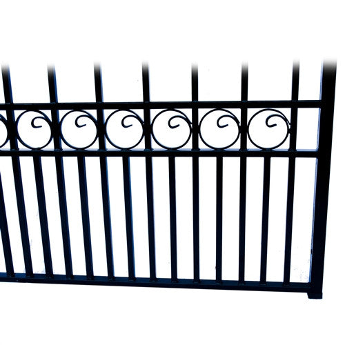 Aleko Steel Dual Swing Driveway Gate - MANHATTAN Style - 16 x 6 Feet