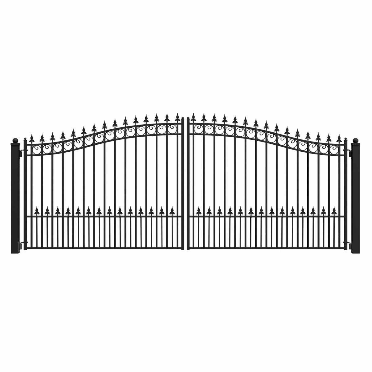 Aleko Steel Dual Swing Driveway Gate - PRAGUE Style - 16 x 6 Feet