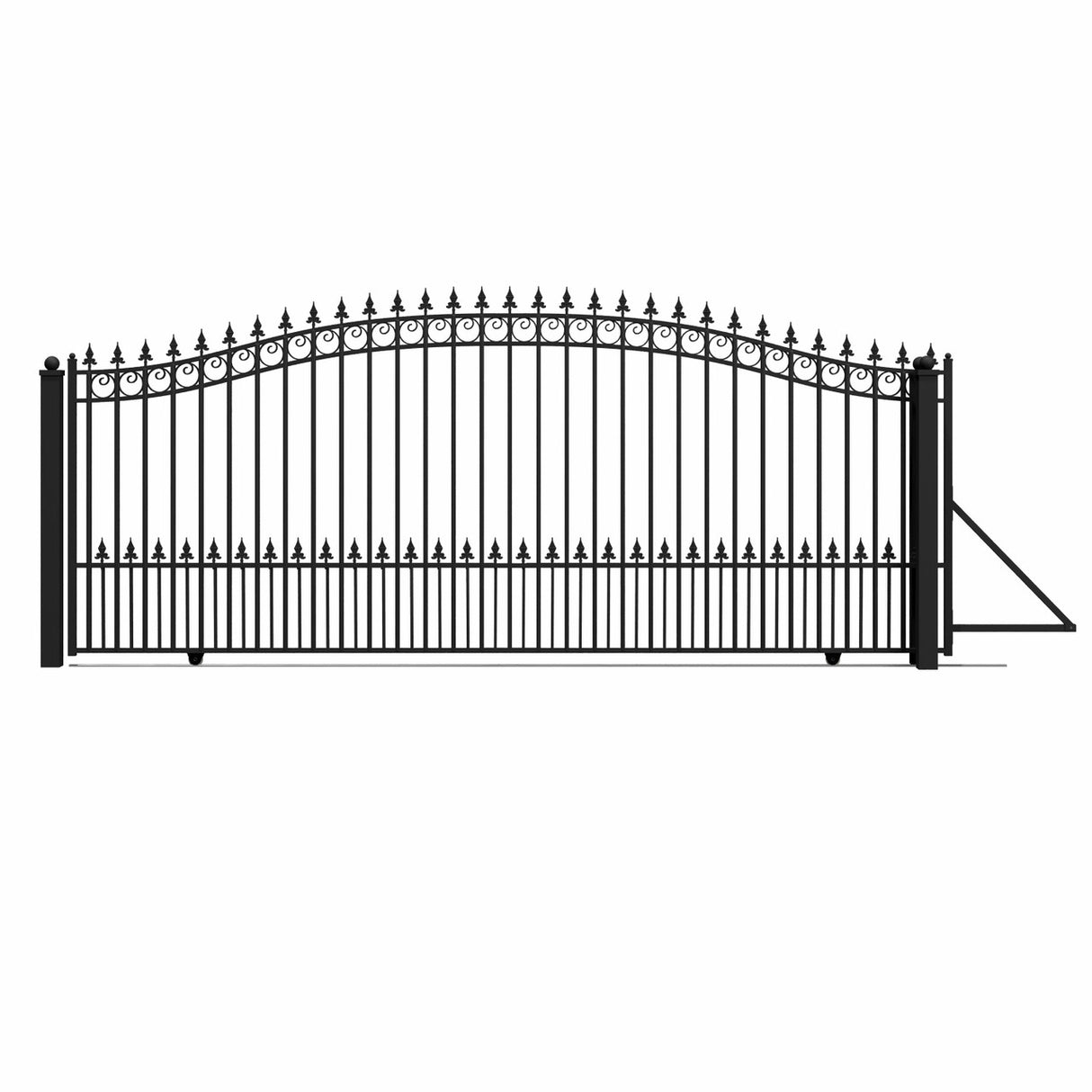 Aleko Steel Sliding Driveway Gate - PRAGUE Style - 16 x 6 Feet