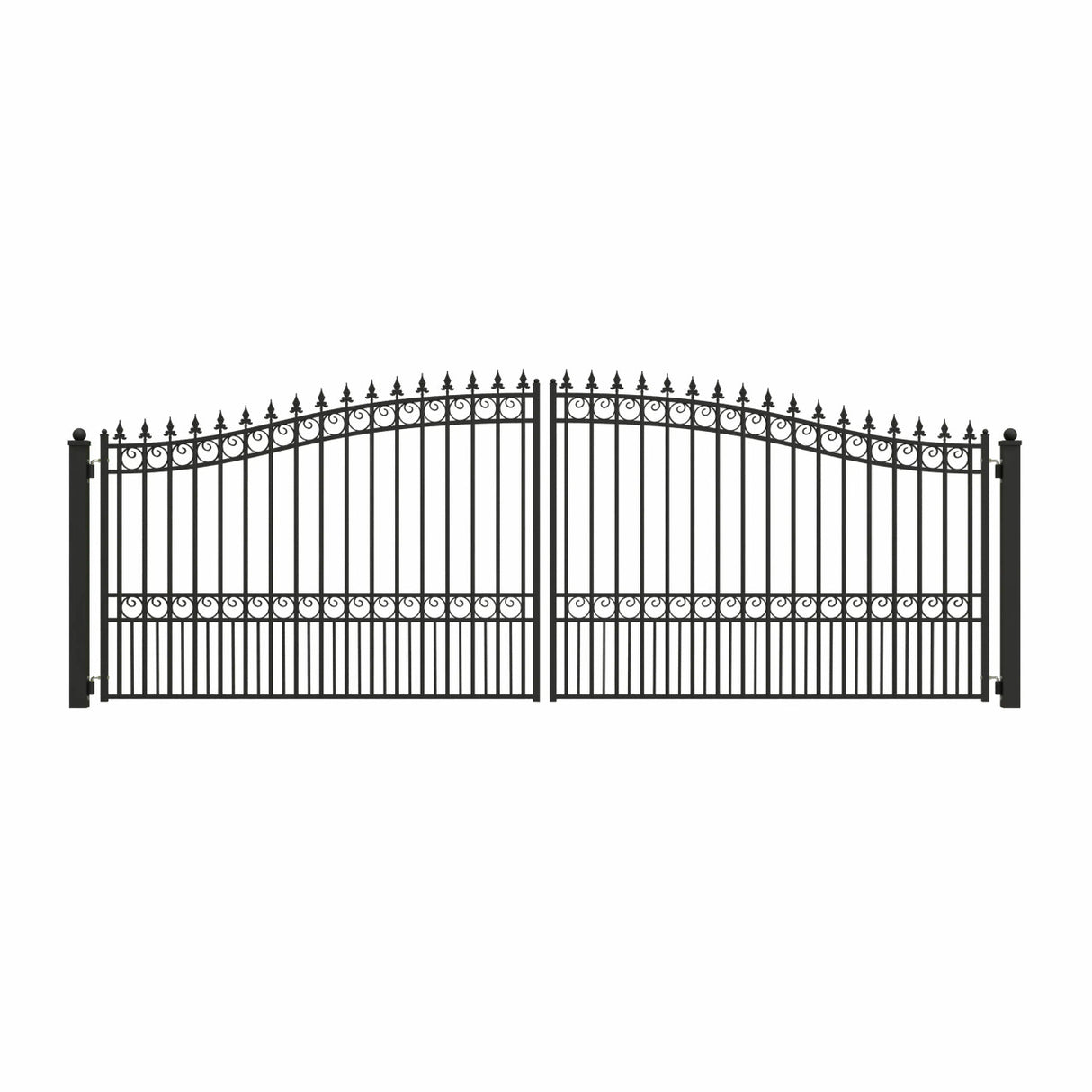 Aleko Steel Dual Swing Driveway Gate - LONDON Style - 18 x 6 Feet