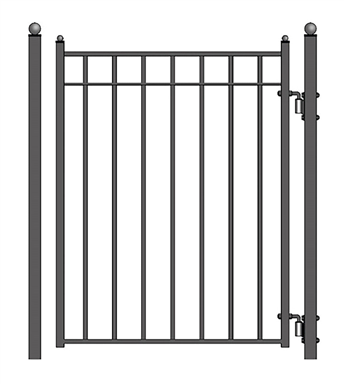 Aleko Steel Sliding Driveway Gate - 18 ft with Pedestrian Gate - 5 ft - MADRID Style