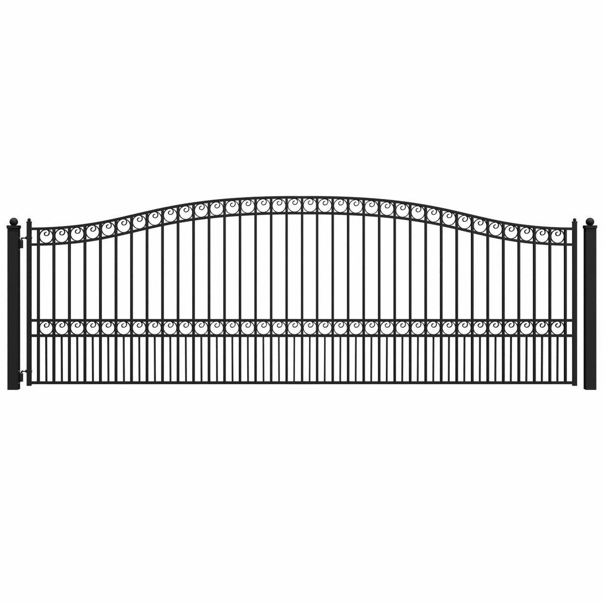 Aleko Steel Single Swing Driveway Gate - PARIS Style - 18 x 6 Feet