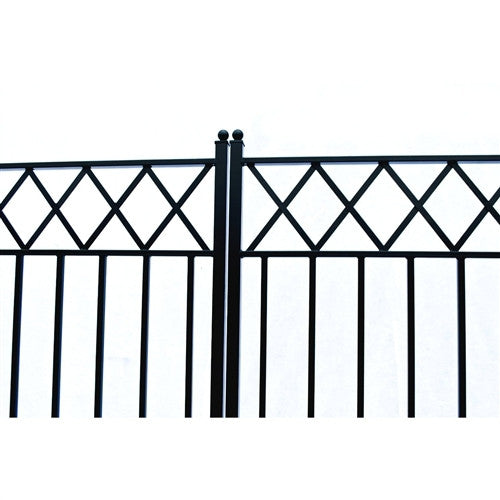 Aleko Steel Dual Swing Driveway Gate - STOCKHOLM Style - 18 x 6 Feet