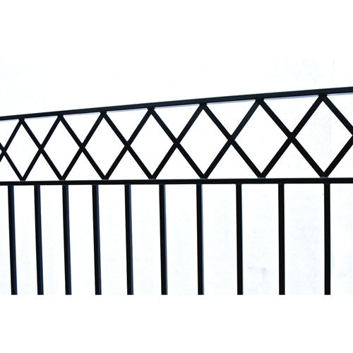 Aleko Steel Dual Swing Driveway Gate - STOCKHOLM Style - 18 x 6 Feet