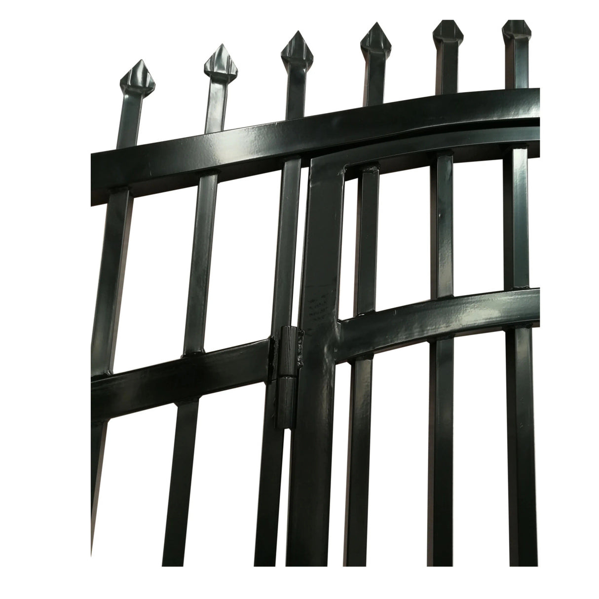 Aleko Steel Dual Swing Driveway Gate with Built-In Pedestrian Door - VIENNA Style - 14 x 7 Feet