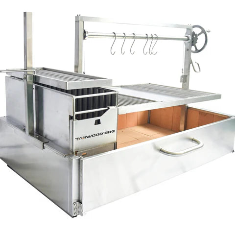 Tagwood BBQ XL Built-In Santa Maria Argentine Wood Fire & Charcoal Gaucho Grill OPEN FIRE COOKING | BBQ25SS -