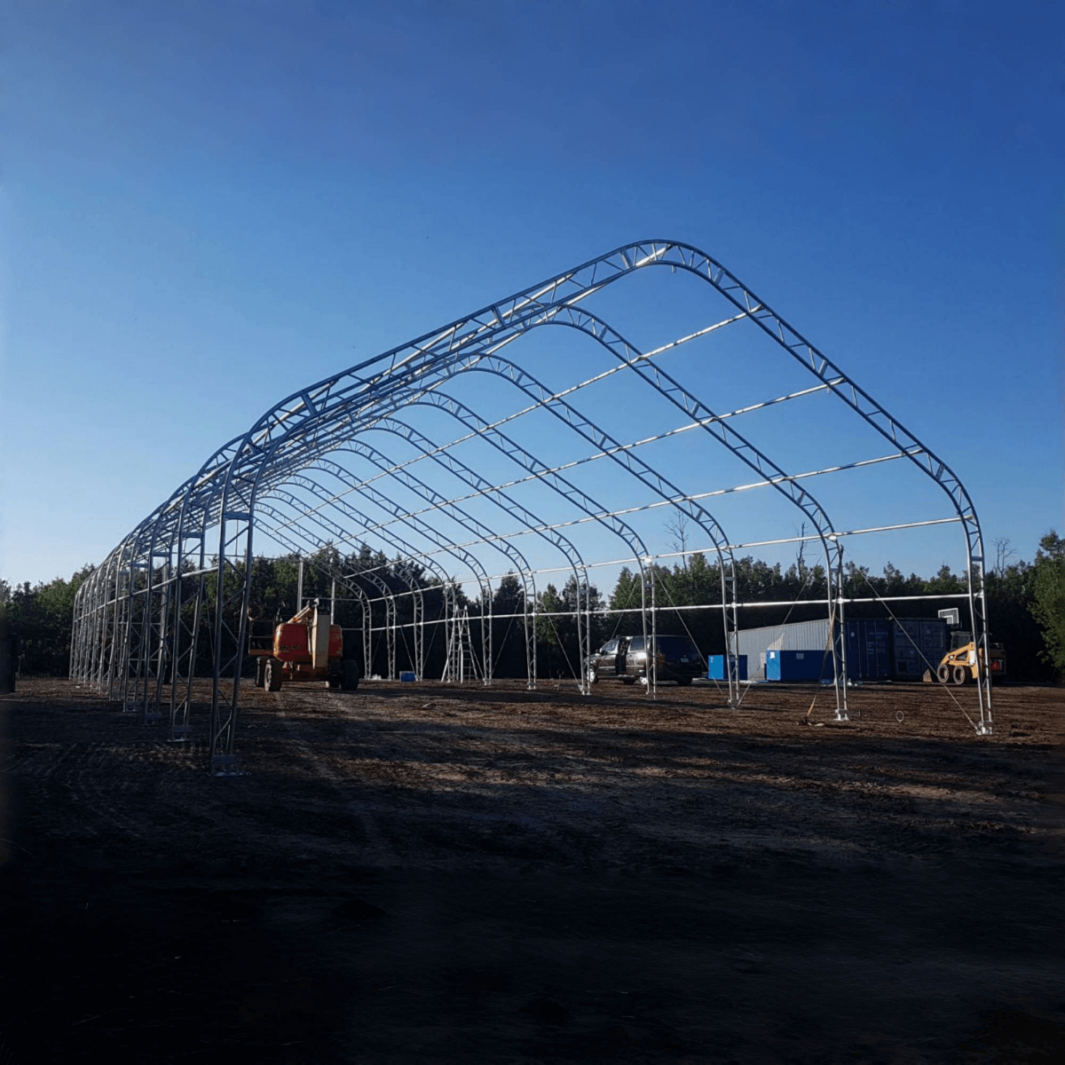 Double Truss Storage Shelter W40'xL80'xH23'