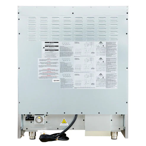 FORNO Galiano 30" 4.32 cu. ft. French Door Dual Fuel Range with 5 Sealed Burners in White with Antique Brass Accents, FFSGS6356-30WHT