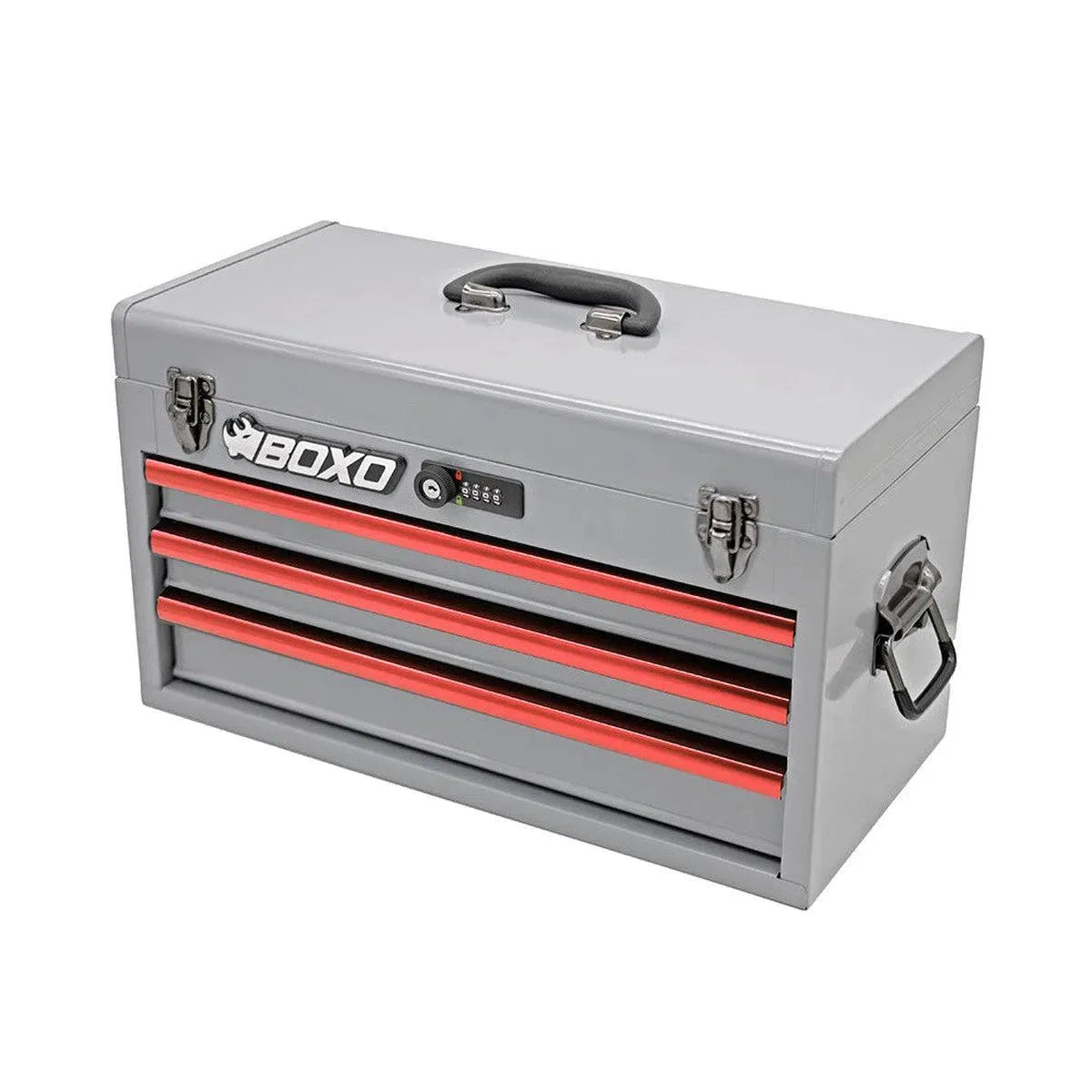 Boxo 159-Piece Metric and SAE Combo 3-Drawer Hand Carry Tool Box