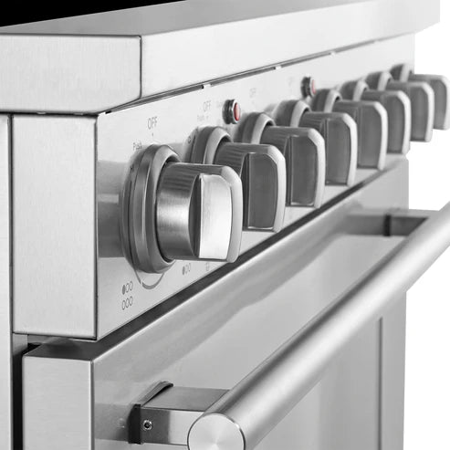 FORNO Paolo 36" 5.44 cu. ft. Freestanding Electric Range with True Convection Oven in Stainless Steel, FFSEL6011-36