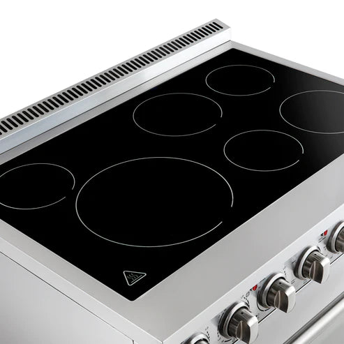 FORNO Paolo 36" 5.44 cu. ft. Freestanding Electric Range with True Convection Oven in Stainless Steel, FFSEL6011-36
