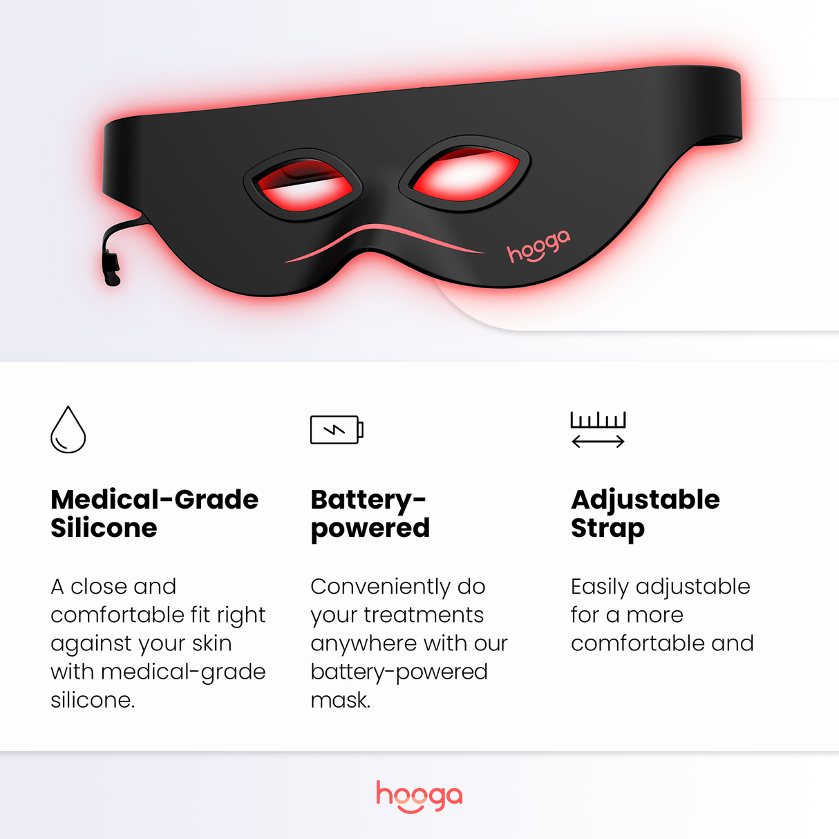 Hooga Red Light Therapy Eye Mask