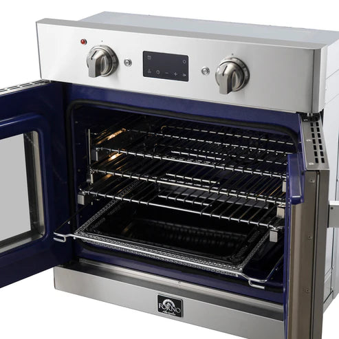 FORNO Gallico 30" 3.58 cu. ft. French Door Electric Wall Oven with Telescopic Racks, Air Fry, Self-Clean and Sous Vide, FBOEL1371-30