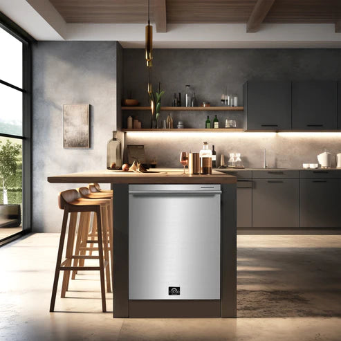 FORNO Appliance Package - 36" Dual Fuel Range, Dishwasher, 36" Refrigerator, FBDL-004-02CAUS