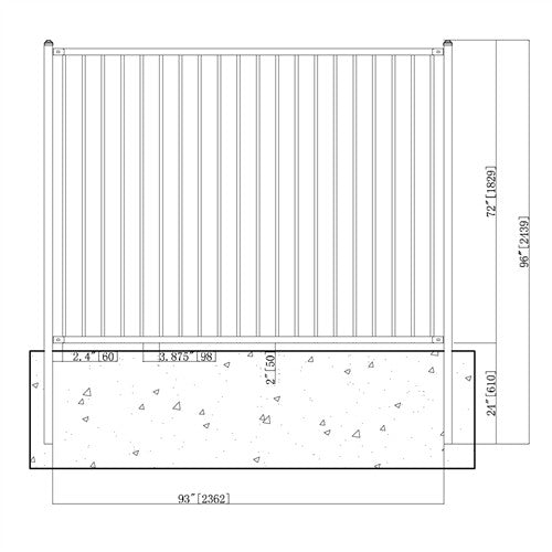 Aleko DIY Steel Iron Wrought High Quality Fence - Lyon Style - 8 x 6 Feet