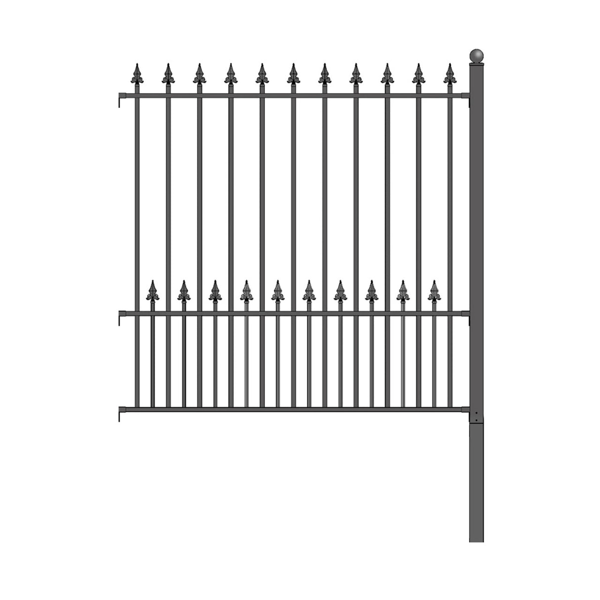 Aleko Steel Fence - MUNICH Style - 8 x 5 Ft