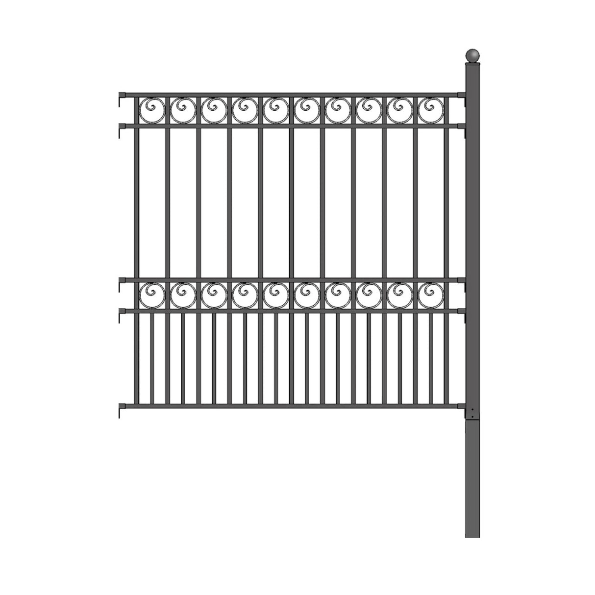 Aleko Steel Fence - PARIS Style - 8 x 5 Ft
