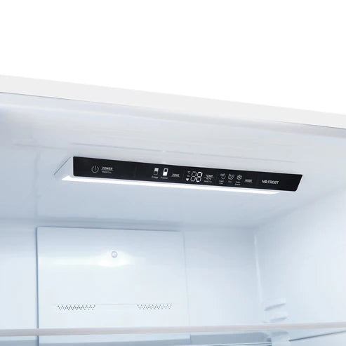 FORNO Espresso Milano 31" 17.2 cu. ft. Left Swing Refrigerator and Bottom Freezer with Ice Maker in White and Antique Brass Handles, FFFFD1786-31WHT