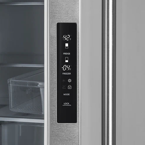 FORNO Moena 40" 19.2 cu. ft. French Door Built-In Refrigerator in Stainless Steel with Ice Maker and Grill Trim Kit, FFRBI1820-40SG