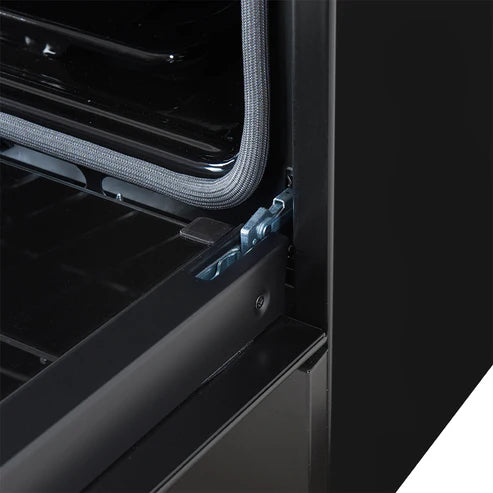FORNO Espresso Leonardo 30" 5 cu. ft. Gas Range in Black with Antique Brass Handles, FFSGS1116-30BLK