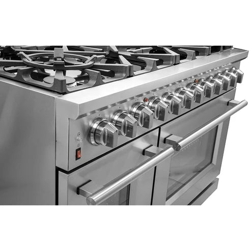 FORNO Massimo 48″ 6.58 cu. ft. Freestanding Gas Range with 8 Burners, FFSGS6239-48