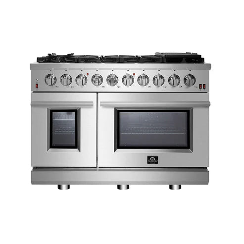 FORNO Massimo 48″ 6.58 cu. ft. Freestanding Gas Range with 8 Burners, FFSGS6239-48