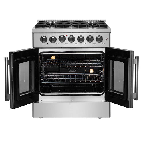 FORNO Galiano 30" 4.32 cu. ft. Dual Fuel Range with French Door in Stainless Steel, FFSGS6356-30