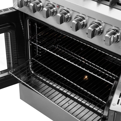 FORNO Galiano 30" 4.32 cu. ft. Dual Fuel Range with French Door in Stainless Steel, FFSGS6356-30