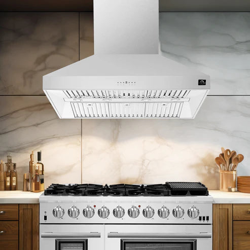 FORNO Orvieto 48" 1,200 CFM Wall Mount Range Hood in Stainless Steel, FRHWM5094-48