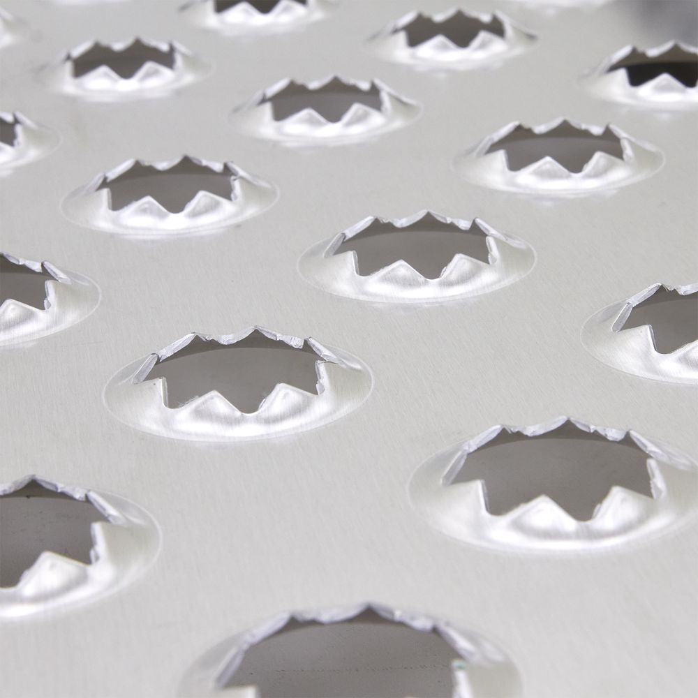 26" W Folding Aluminum Punch Plate Trailer Step