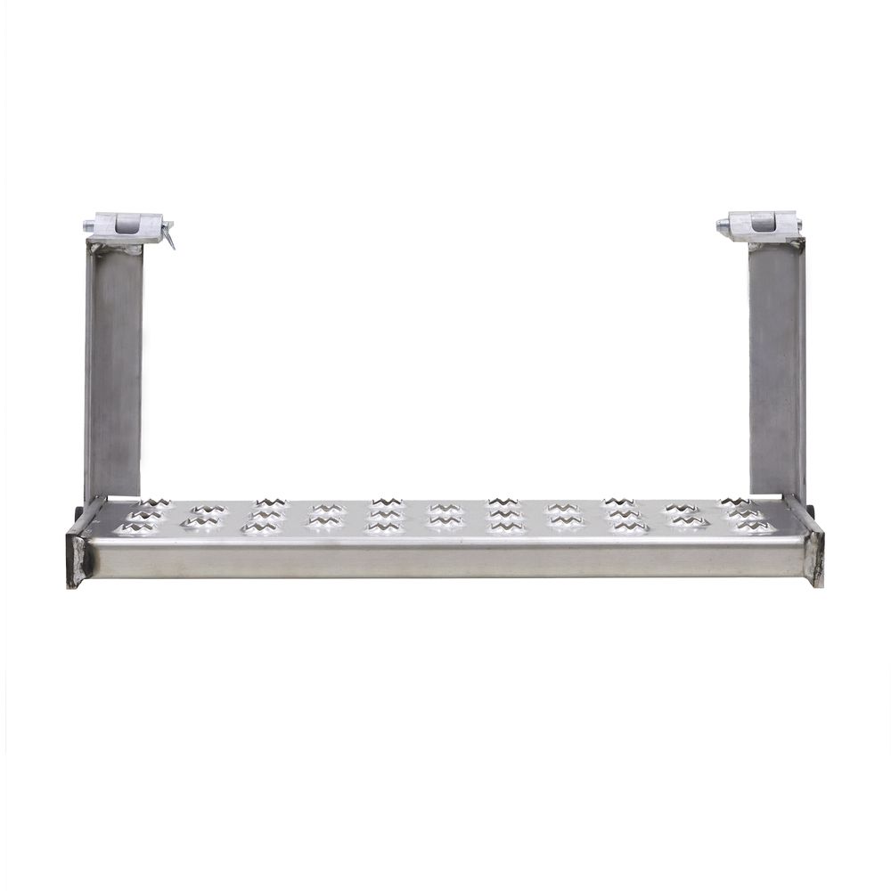 26" W Folding Aluminum Punch Plate Trailer Step