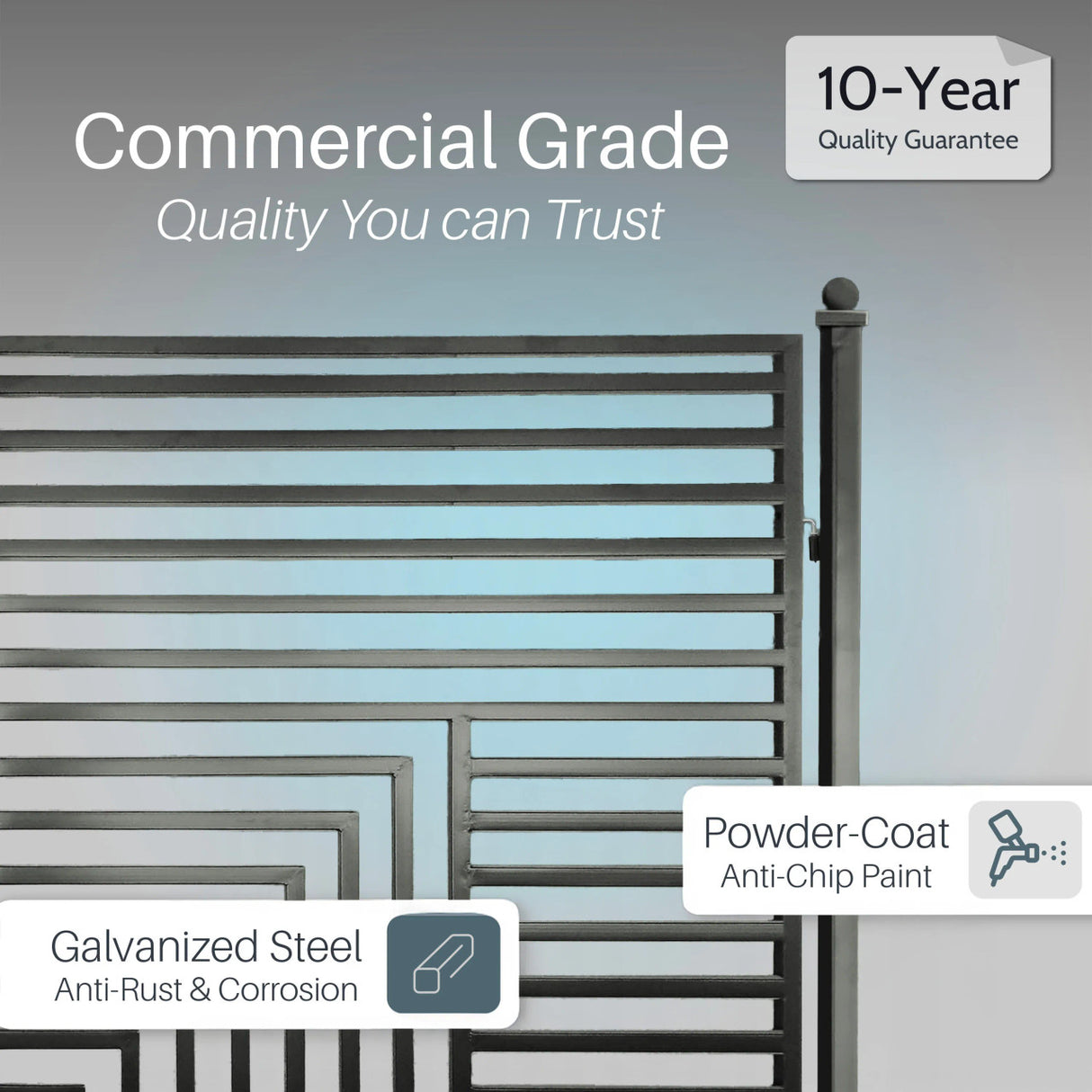 Aleko Steel Dual Swing Driveway Gate - Florence Style - 14 x 6 Feet