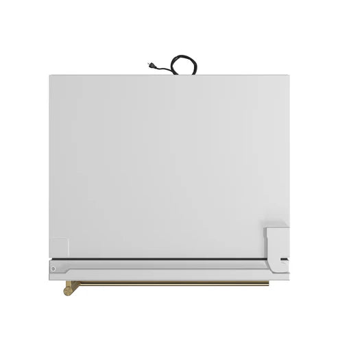 FORNO Espresso Milano 62" 34.4 cu. ft. Side-By-Side Refrigerator with Ice Maker in White with Antique Brass Accents, FFFFD1787-60WHT
