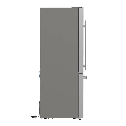 FORNO Espresso Milano 31" 17.2 cu. ft. Left Swing Refrigerator and Bottom Freezer with Ice Maker in Stainless Steel and Silver Handles, FFFFD1786-31S