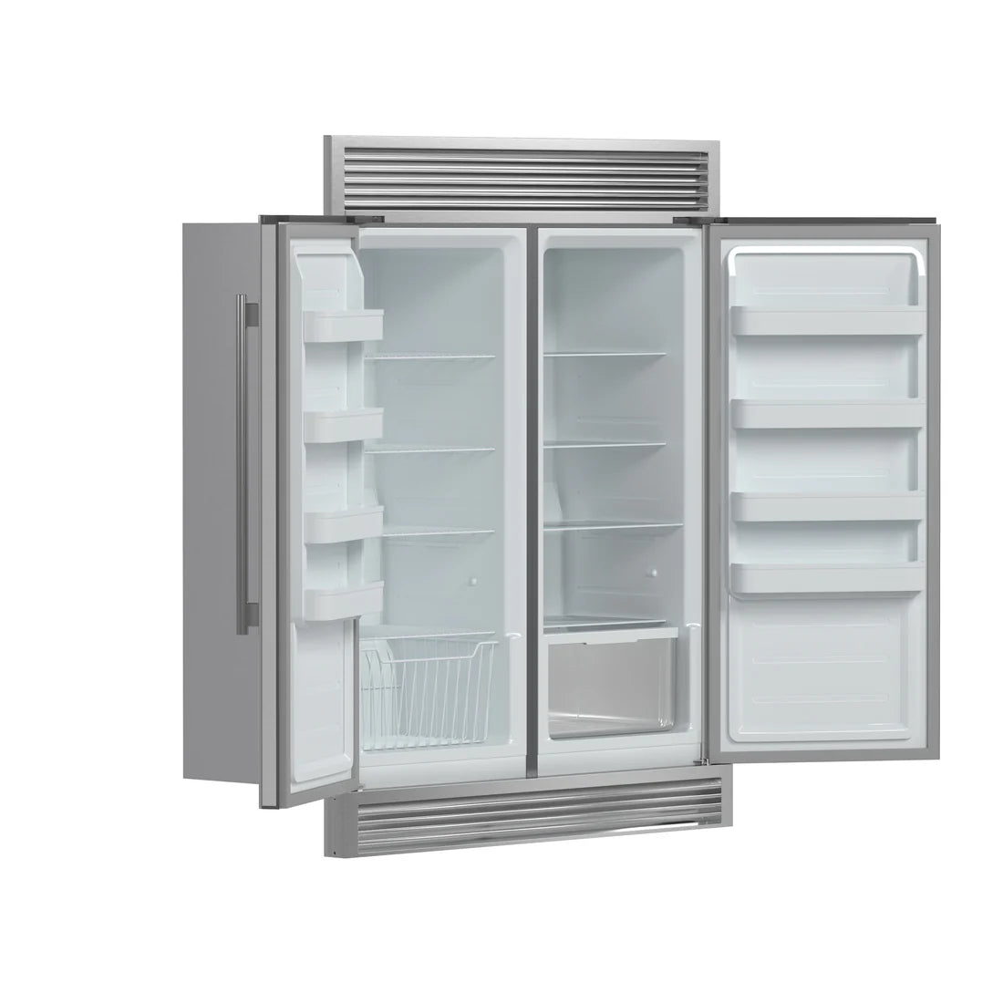 FORNO Appliance Package - 48 Inch Gas Range, Wall Mount Range Hood, 60 Inch Refrigerator, FBDL-018-02US