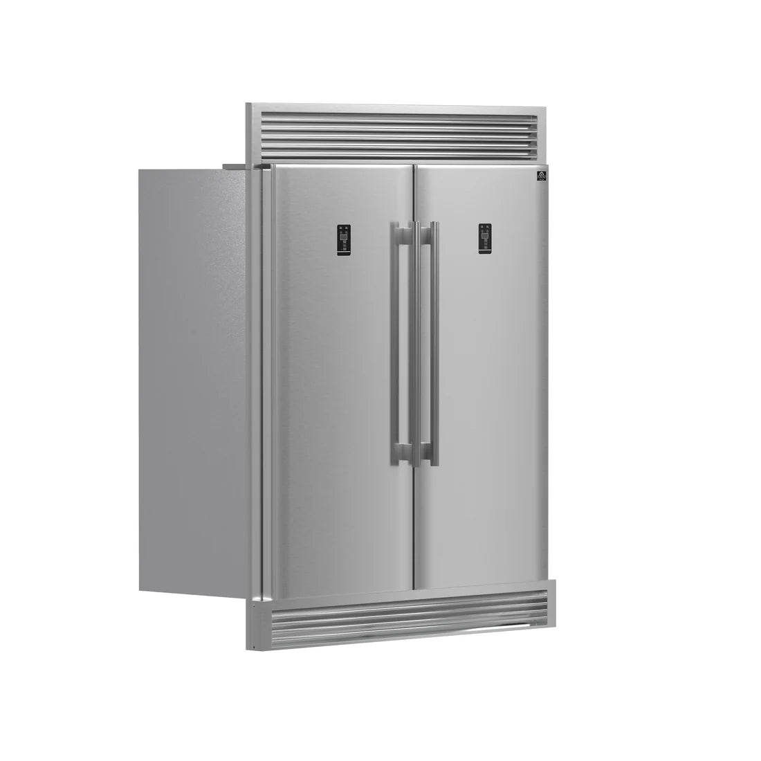 FORNO Appliance Package - 48 Inch Gas Range, Wall Mount Range Hood, 60 Inch Refrigerator, FBDL-018-02US