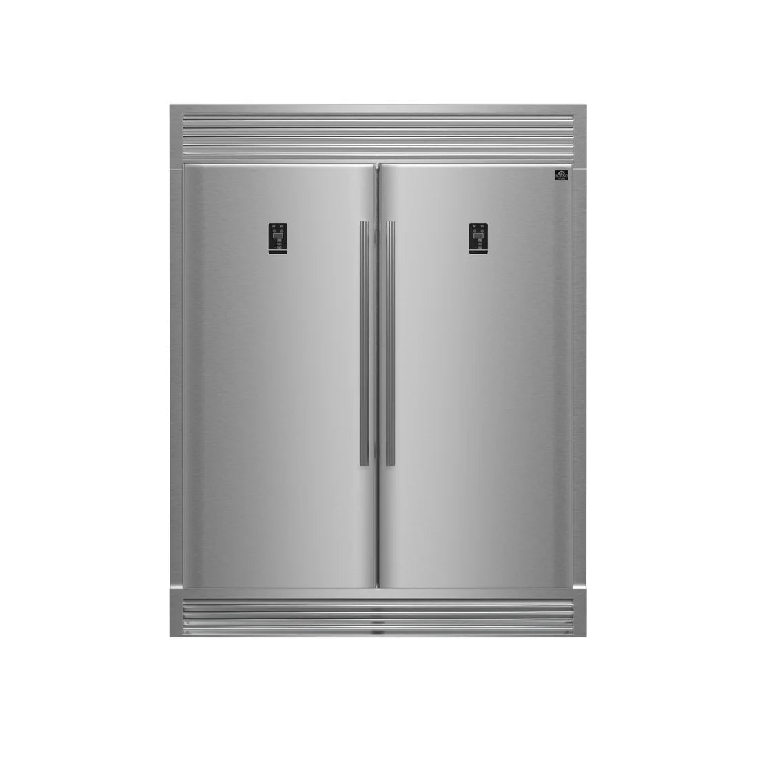 FORNO Appliance Package - 48 Inch Gas Range, Wall Mount Range Hood, 60 Inch Refrigerator, FBDL-018-02US