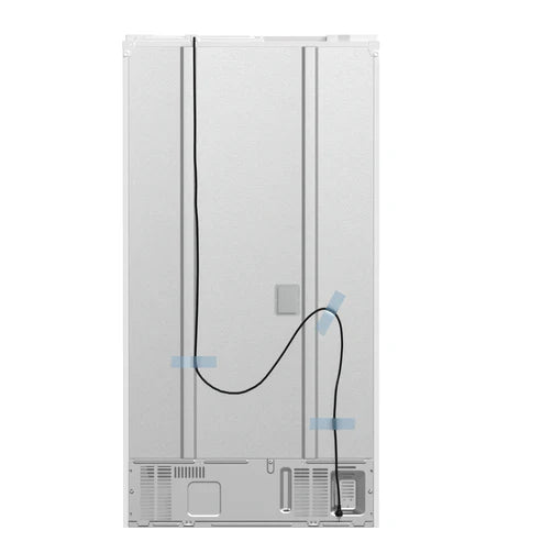 FORNO Espresso Moena 36" 19.2 cu. ft. Refrigerator with Ice Maker in White with Silver Handles, FFRBI1820-36WHT