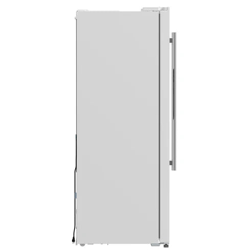 FORNO Espresso Salerno 36" 20 cu. ft. Side-By-Side Refrigerator with Water and Ice Dispenser in White with Silver Handles